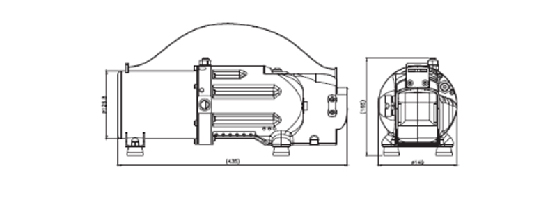 TECPOS TDPH 电动液压泵尺寸图