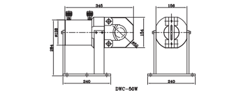 DWC-W缆绳切割机尺寸图